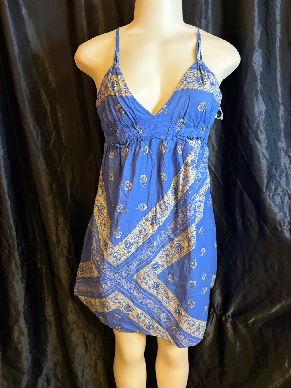 Converse Blue Paisley-Accent Mini Dress